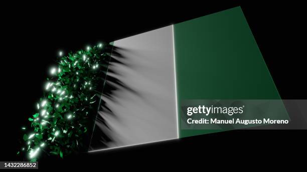 vanishing flag of nigeria - argentina vs nigeria stock pictures, royalty-free photos & images