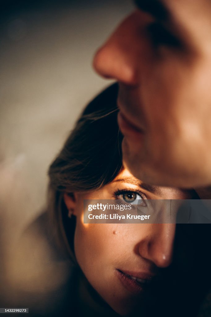 Close-up of Loving couple.