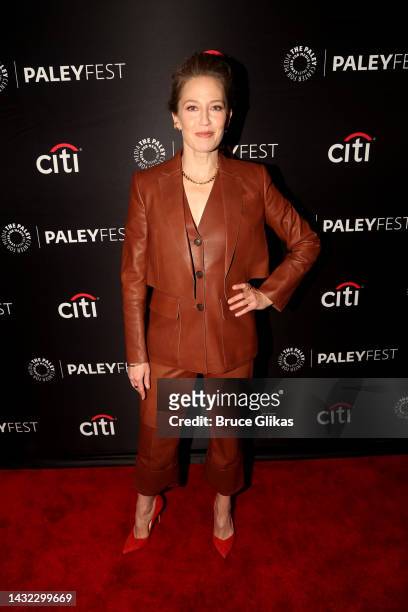 Carrie Coon poses at "The Gilded Age" - 2022 PaleyFest NY at The Paley Museum on October 9, 2022 in New York City.