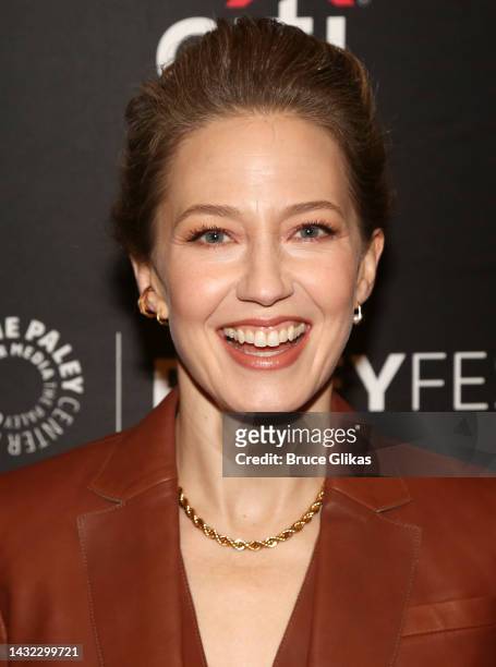 Carrie Coon poses at "The Gilded Age" - 2022 PaleyFest NY at The Paley Museum on October 9, 2022 in New York City.