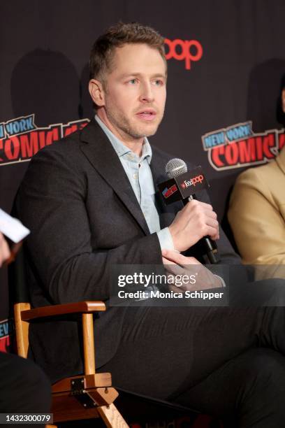 Josh Dallas speaks onstage during a panel with Netflix's Manifest at New York Comic Con on October 08, 2022 in New York City.