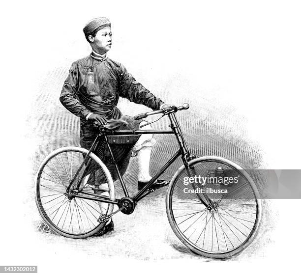 antikes bild: annam kaiser - cycling vietnam stock-grafiken, -clipart, -cartoons und -symbole