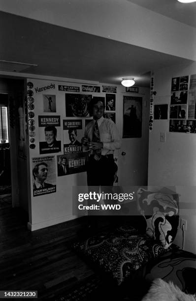 Jamie Auchincloss answers questions during an interview in his apartment.