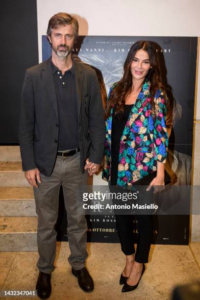 Kim Rossi Stuart and Ilaria Spada attend the preview of "Brado" on October 10, 2022 in Rome, Italy.