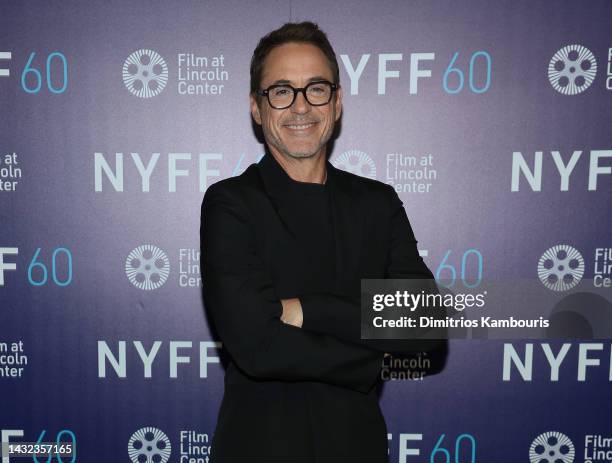 Robert Downey Jr. Attends 60th New York Film Festival - "Sr." at Alice Tully Hall, Lincoln Center on October 10, 2022 in New York City.