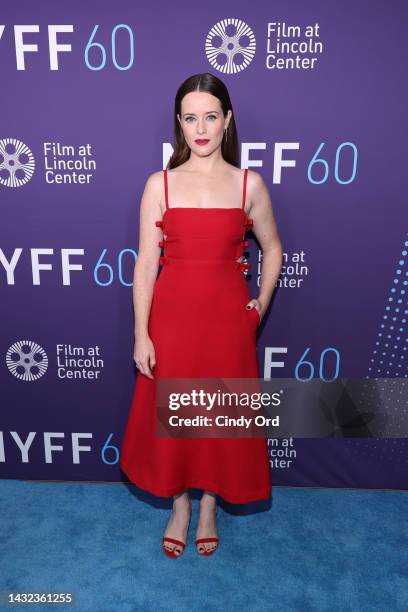 Claire Foy attends the red carpet event for "Women Talking" during the 60th New York Film Festival at Alice Tully Hall, Lincoln Center on October 10,...
