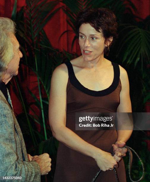 Frances McDormand arrives at the Oscar Luncheon at Beverly Hilton Hotel, March 12, 1997 in Beverly Hills, California.