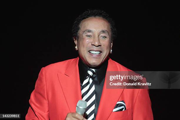 Smokey Robinson performs at Caesars Circus Maximus Theater on April 21, 2012 in Atlantic City, New Jersey.