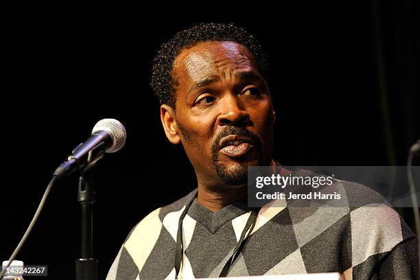 Rodney King speaks at the 17th Annual Los Angeles Times Festival Of Books - Day 1 at USC on April 21, 2012 in Los Angeles, California.