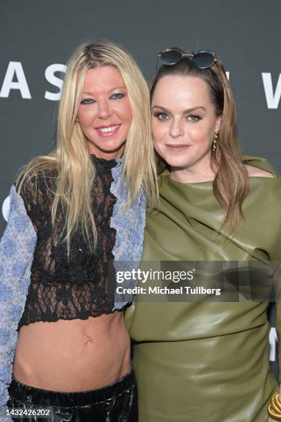 Tara Reid and Taryn Manning attend the Vegan Fashion Week opening night fashion show and cocktail party at California Market Center on October 10,...