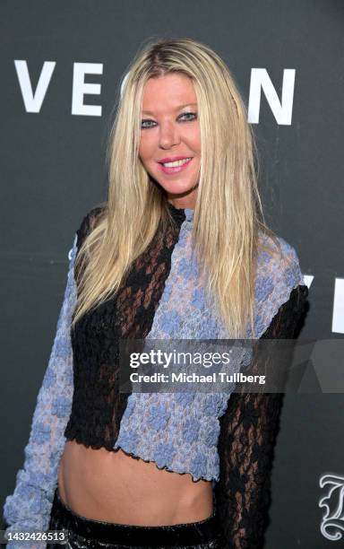 Tara Reid attends the Vegan Fashion Week opening night fashion show and cocktail party at California Market Center on October 10, 2022 in Los...