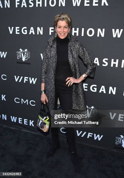 Actor Wendie Malick attends the Vegan Fashion Week opening night fashion show and cocktail party at California Market Center on October 10, 2022 in...