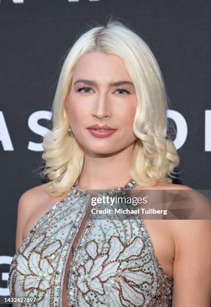 Courtney Feldman attends the Vegan Fashion Week opening night fashion show and cocktail party at California Market Center on October 10, 2022 in Los...