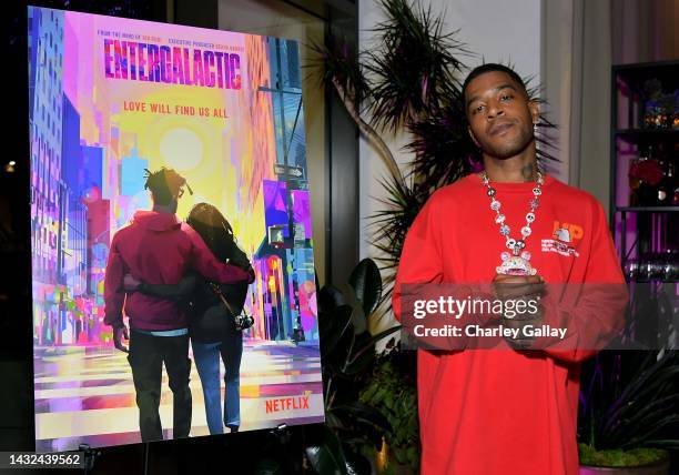 Scott "Kid Cudi" Mescudi attends the Los Angeles screening & reception for Netflix's "Entergalactic" at Netflix Tudum Theater on October 10, 2022 in...
