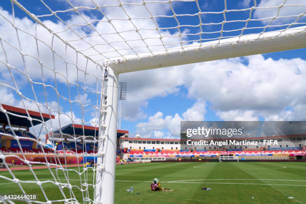 General view inside the stadium prior to the FIFA U-17 Women's World Cup 2022 Group A match between Morocco and Brazil at Kalinga Stadium on October...