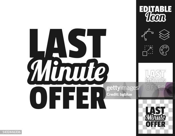 last minute offer. icon for design. easily editable - clock face template stock illustrations
