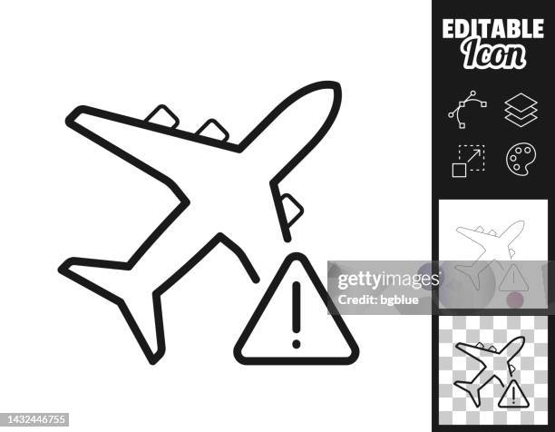 flight restriction. icon for design. easily editable - exclamation point stock illustrations
