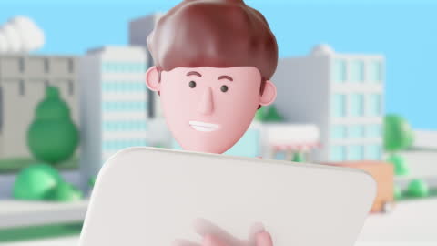 3d Animation Cartoon Working On Tablet In The City Background High-Res Stock Video Footage - Getty Images 3d Animation Cartoon Working On Tablet In The City Background High-Res Stock Video Footage - Getty Images