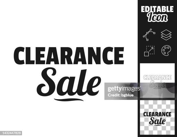 clearance sale. icon for design. easily editable - liquidation stock illustrations