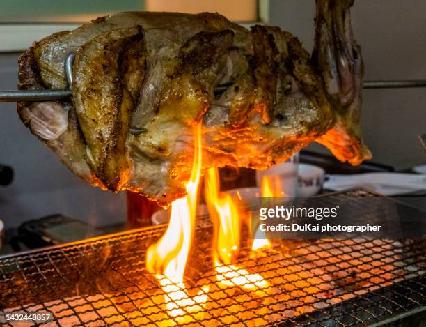roasted lamb chops - red hot summer party stock pictures, royalty-free photos & images