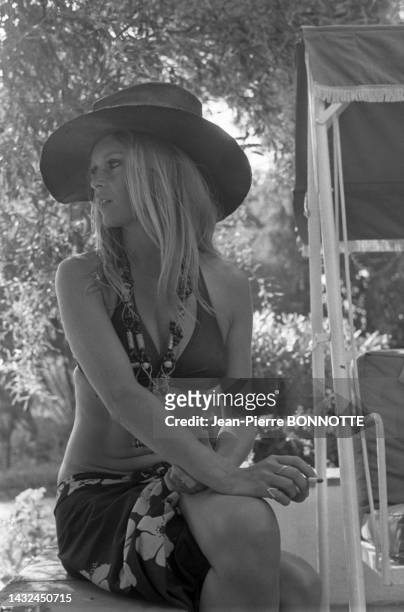 Brigitte Bardot à Saint-Tropez en août 1968