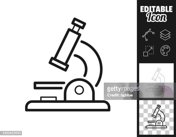 microscope. icon for design. easily editable - microscope isolated stock illustrations
