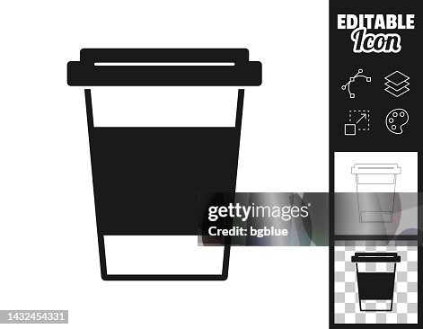 Disposable cup. Icon for design. Easily editable Disposable cup. Icon for design. Easily editable