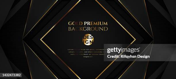 abstract 3d black and gold gradient papercut geometric background. modern futuristic background . can be use for landing page, book covers, brochures, flyers, magazines, any brandings, banners, headers, presentations, and wallpaper backgrounds - virtual awards stock illustrations