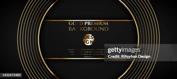 abstract 3d black and gold gradient papercut geometric background. modern futuristic background . can be use for landing page, book covers, brochures, flyers, magazines, any brandings, banners, headers, presentations, and wallpaper backgrounds - virtual awards stock illustrations
