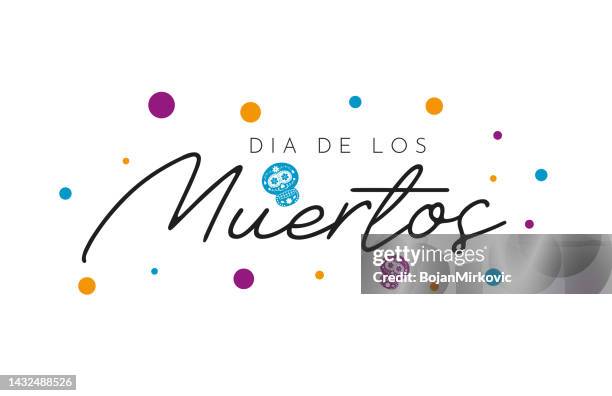 dia de los muertos. day of the dead colorful card, poster. vector - dia de muertos stock illustrations