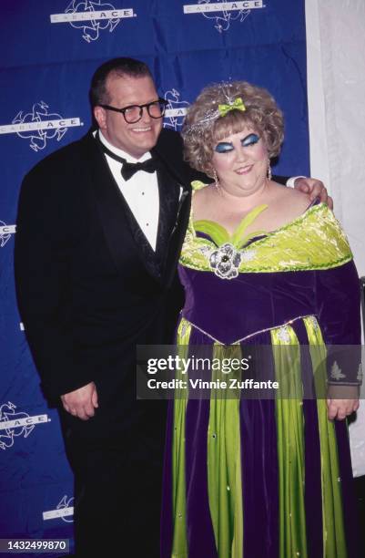 Drew Carey and Kathy Kinney during 1996 Cable Ace Awards at Wiltern Theatre in Los Angeles, California, United States, 7th September 1996.