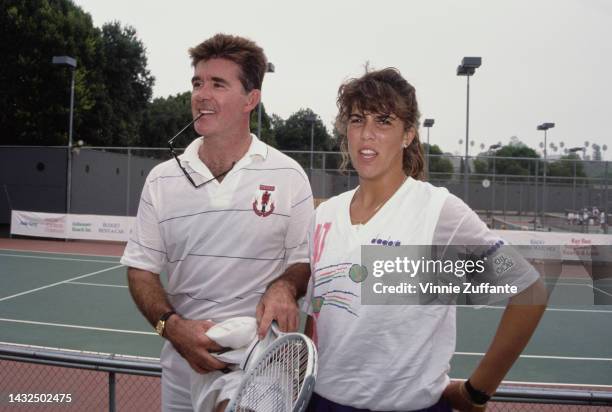 Jennifer Capriati and Alan Thicke attend the 3rd Annual Nancy Reagan Tennis Tournament to Benefit the Nancy Reagan Foundation at Riviera Tennis Club...