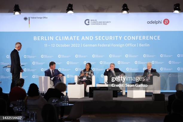 Irish Environment Minister Eamon Ryan, Guinea-Bissau Foreign Minister Suzi Carla Barbosa, Luxembourg Minister of Defence Francois Bausch and...