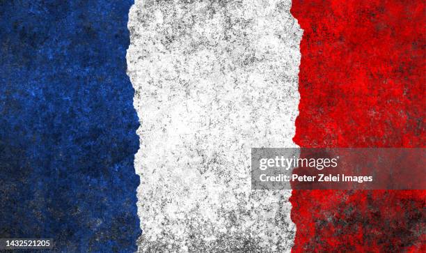 grunge french flag - bandera francesa fotografías e imágenes de stock