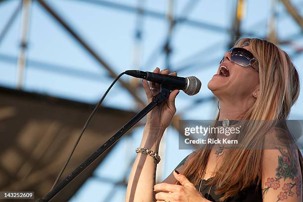 Musician Paula Nelson performs at The Backyard on April 21, 2012 in Austin, Texas.