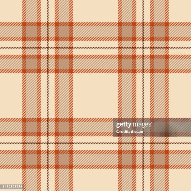 thanksgiving tartan seamless pattern. - tartan stock illustrations