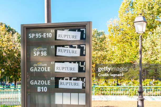 fuel station out of stock, shortage of fuel - station service france stock pictures, royalty-free photos & images
