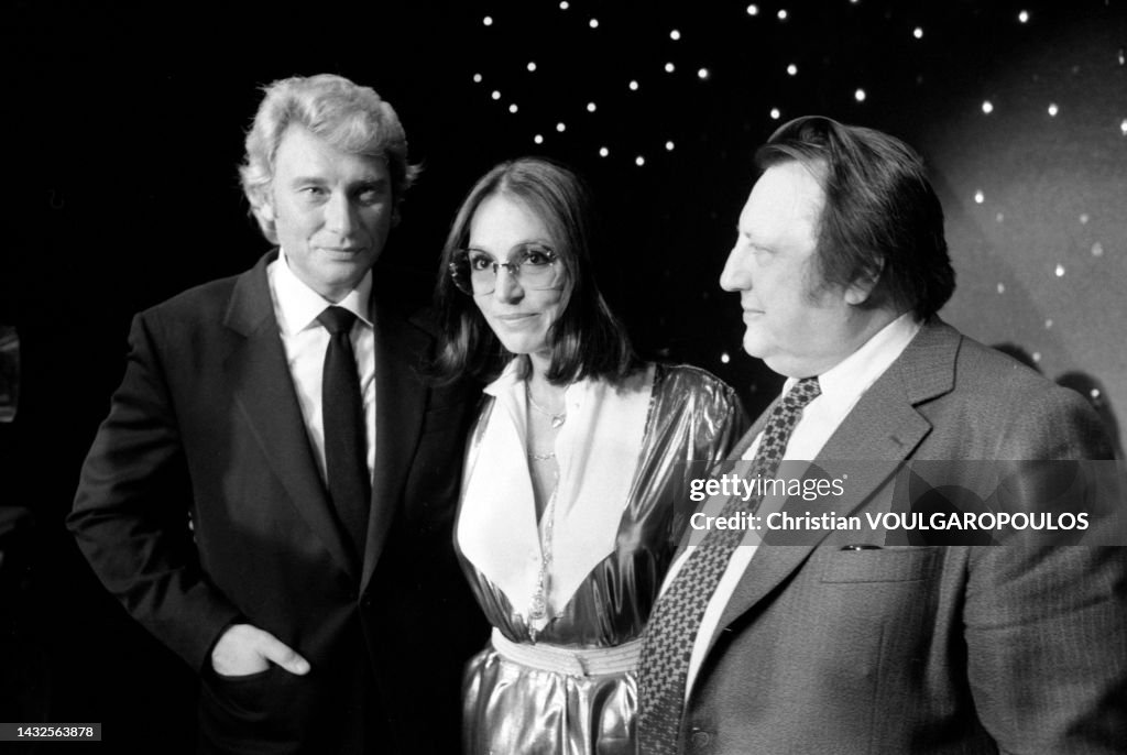 Raymond Devos, Johnny Hallyday et Nana Mouskouri en 1982