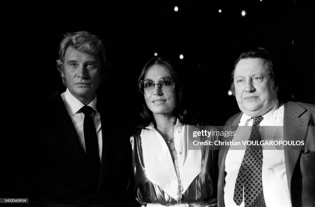 Raymond Devos, Johnny Hallyday et Nana Mouskouri en 1982