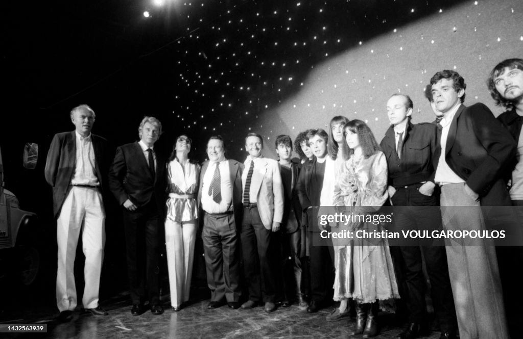 Raymond Devos, Johnny Hallyday et Nana Mouskouri en 1982