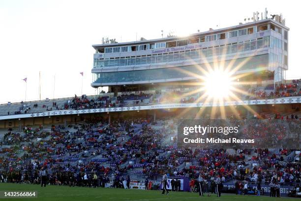 General view of Ryan Field during the second quarter between the Northwestern Wildcats and the Wisconsin Badgers on October 08, 2022 in Evanston,...