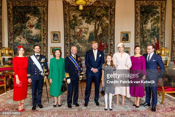 Princess Sofia of Sweden, Prince Carl Philip of Sweden, Queen Silvia of Sweden, King Carl Gustaf XVI of Sweden, King Willem-Alexander of The...