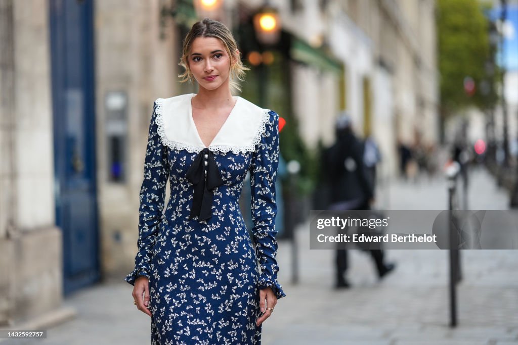 Street Style - Paris Fashion Week - Womenswear Spring/Summer 2023 : Day Five
