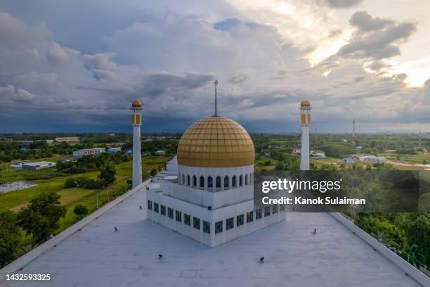 aerial view of mosque - hat yai bildbanksfoton och bilder