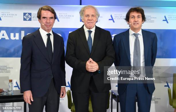 The former Prime Minister of Spain and President of the Instituto Atlantico de Gobierno, IADG, Jose Maria Aznar; the Secretary General of the...