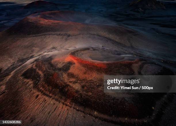 aerial view of volcanic crater lava,iceland - pele goddess stock pictures, royalty-free photos & images