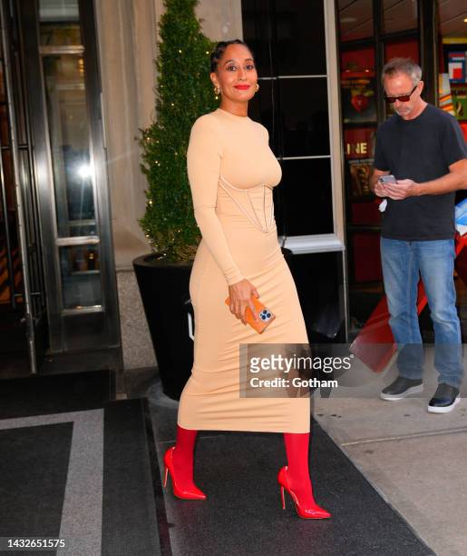 Tracee Ellis Ross is seen on October 11, 2022 in New York City.