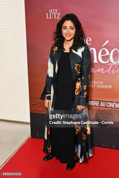 Actress Golshifteh Farahani attends the "Une Comédie Romantique" premiere at cinema Pathe Wepler on October 11, 2022 in Paris, France.