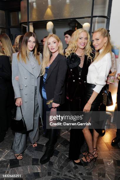 Camille Charriere, Clara Paget, Veronica Swanson Beard and Poppy Delevingne attend as Veronica Beard celebrates the opening of the London flagship...