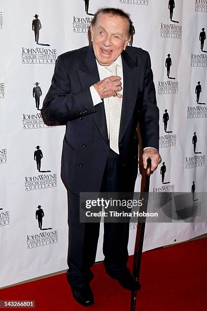 Jack Carter attends the John Wayne Cancer Institute 27th annual Odyssey Ball at The Beverly Hilton Hotel on April 21, 2012 in Beverly Hills,...